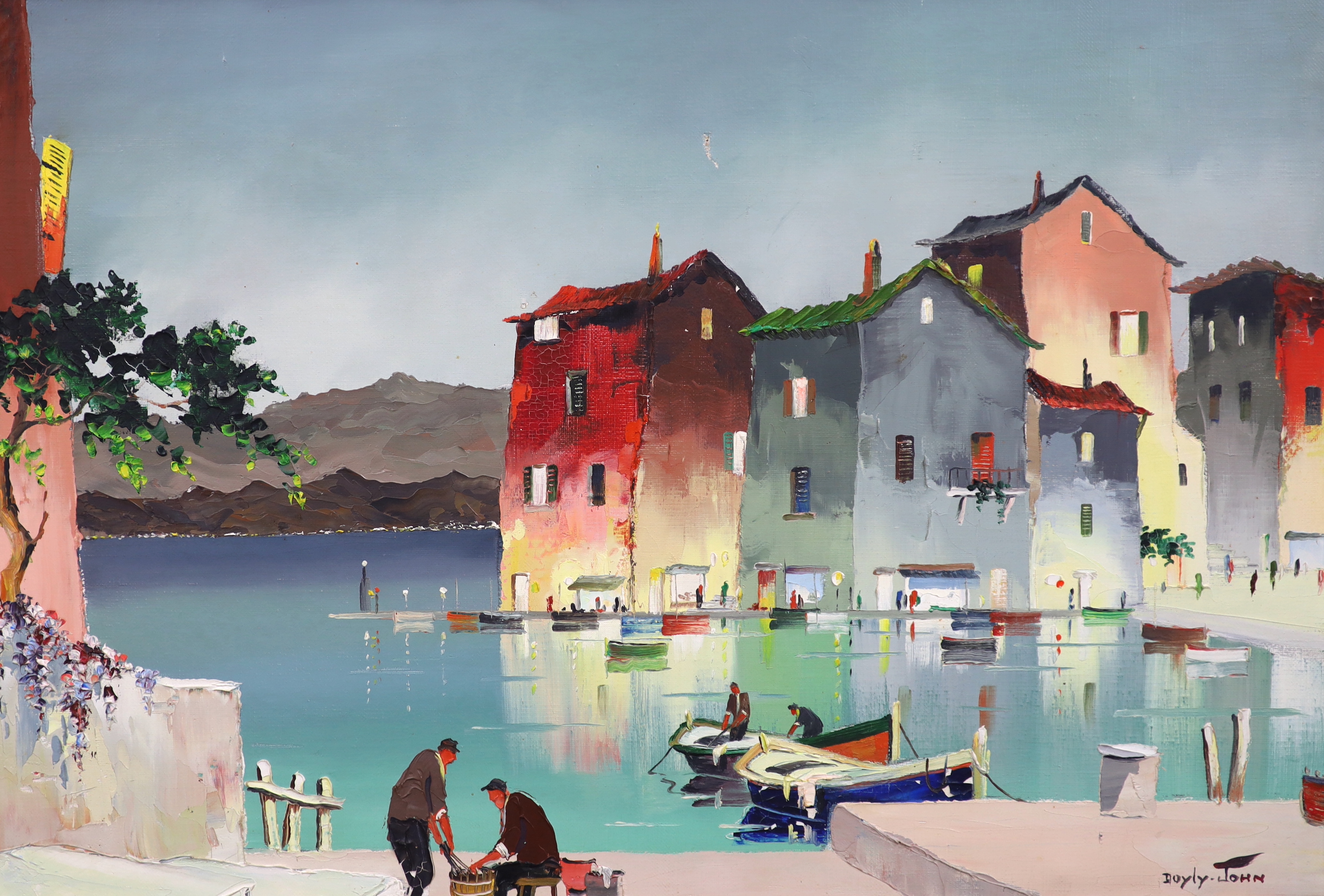 Cecil Rochfort D'Oyly John (British, 1906-1993), '7.15pm at St Tropez', oil on canvas, 45 x 65cm